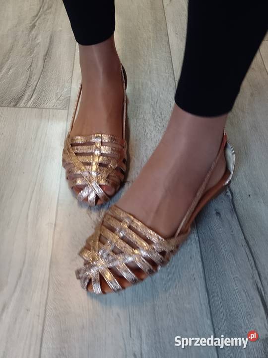 41 Gold Rose Złote baleriny wieczorowe na Kraków