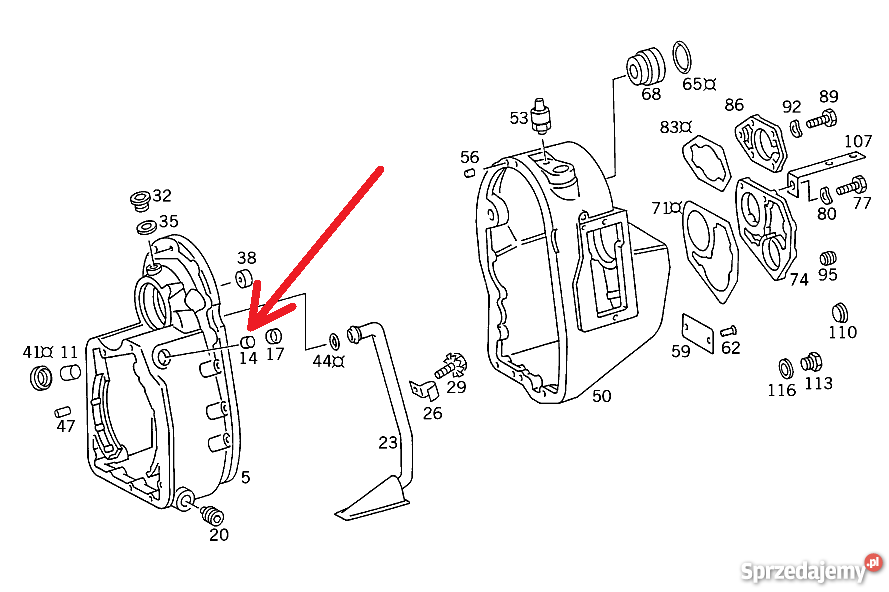 3852620150 Mercedes tulejka skrzyni biegów Kłobuck