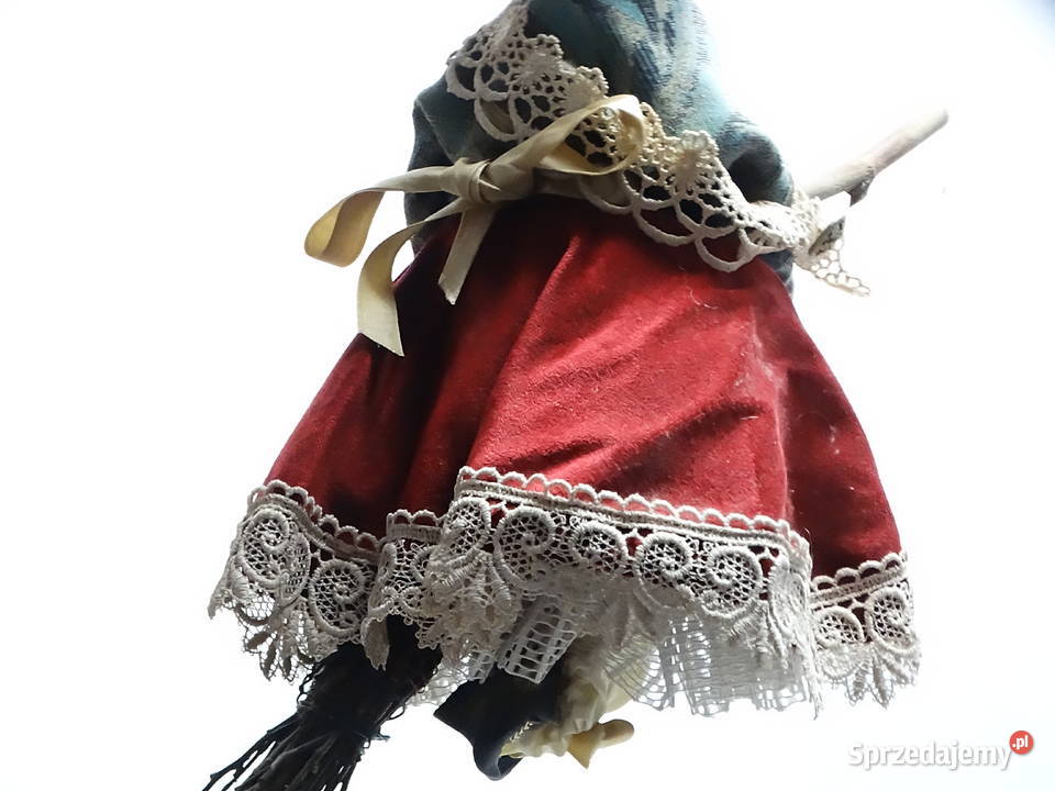 Duża Lalka Czarownica Baba Jaga Na Miotle lubelskie Biłgoraj sprzedam