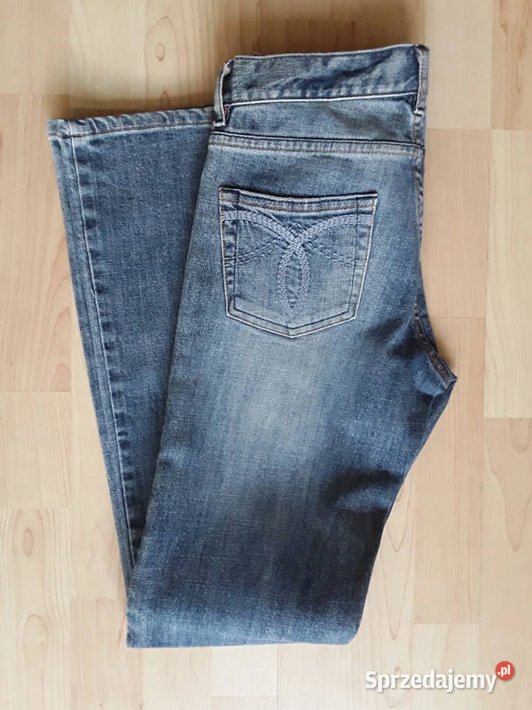 Spodnie jeans r 834R z rozszerzoną nogawką Oasis Bez wzoru Spodnie Warszawa