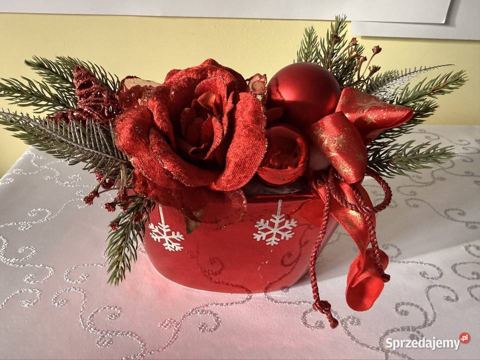 Stroik Bożonarodzeniowy Czerwony z Różami i czerwony Czerwionka-Leszczyny sprzedam
