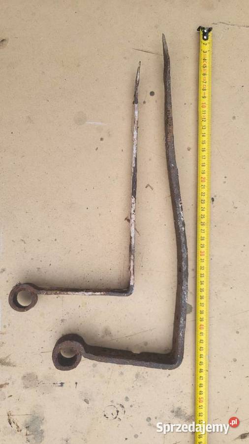 Stare kute zawiasy para zawiasów kutych furtka małopolskie Brzesko