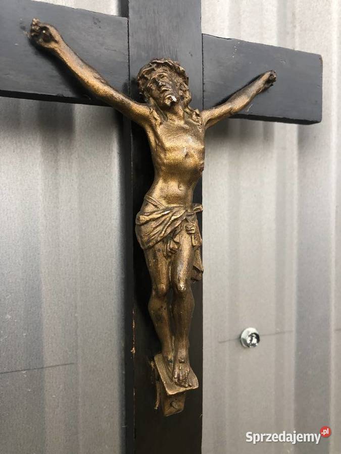 Czarny krzyż na ścianę krzyżyk Łowicz