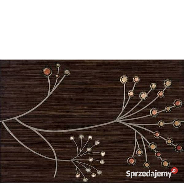 Dekor Zebrano brąz Flower 30 x 45 Opoczno Białogard