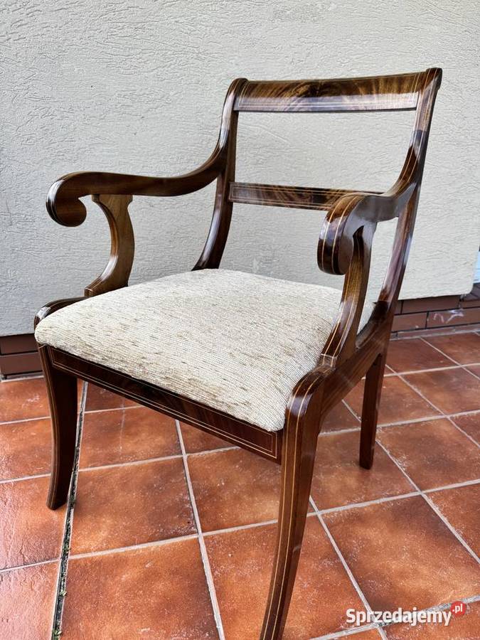 Krzesło Biedermeier stylowe prl fotel z Krzesła