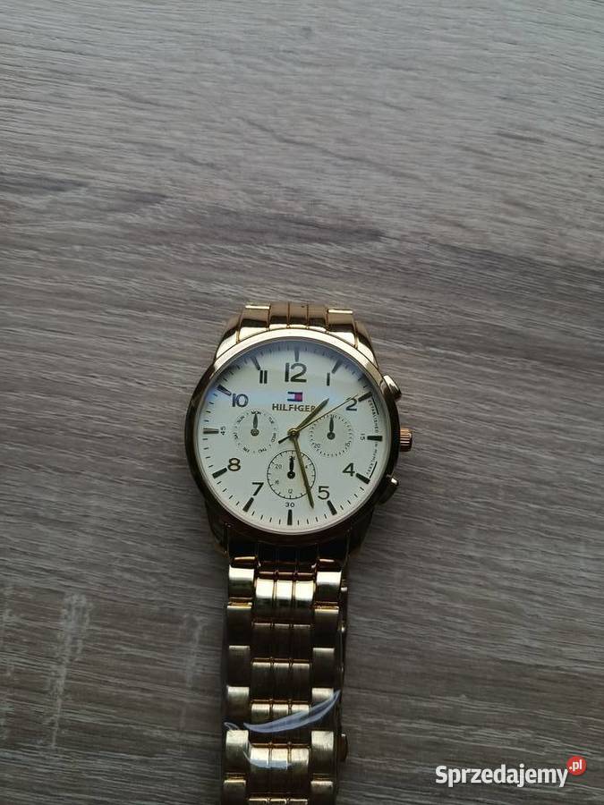 Zegarek męski złoty Tommy Hilfiger z białą Białystok