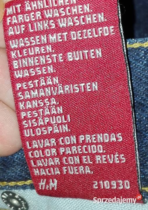 Jeansy długie ciemno granatowe 40 42 L XL Nowe H&M Odzież codzienna
