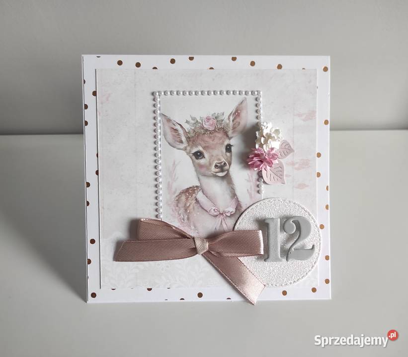 Kartka ręcznie robiona na urodziny urodzinowa z Łódź