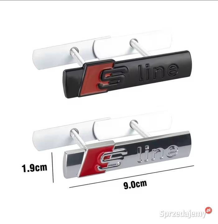 Logo grill S line Audi aluminium nowe sportowy Gliwice