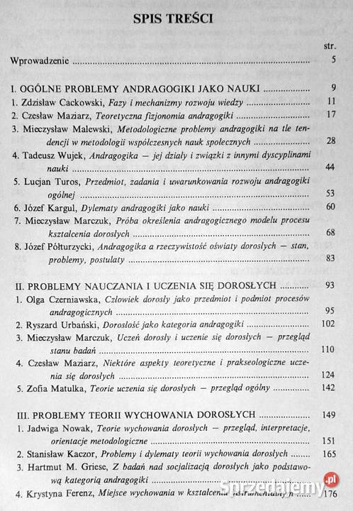 Problemy i dylematy andragogiki Mieczysław miękka