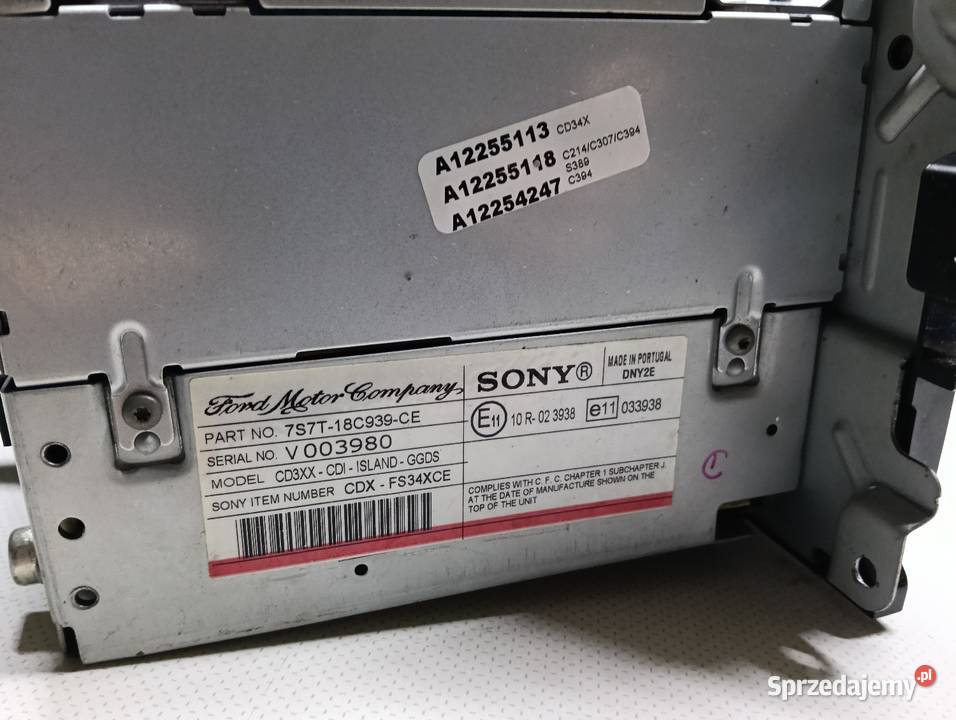 Radio Sony do Forda Drążdżewo Nowe