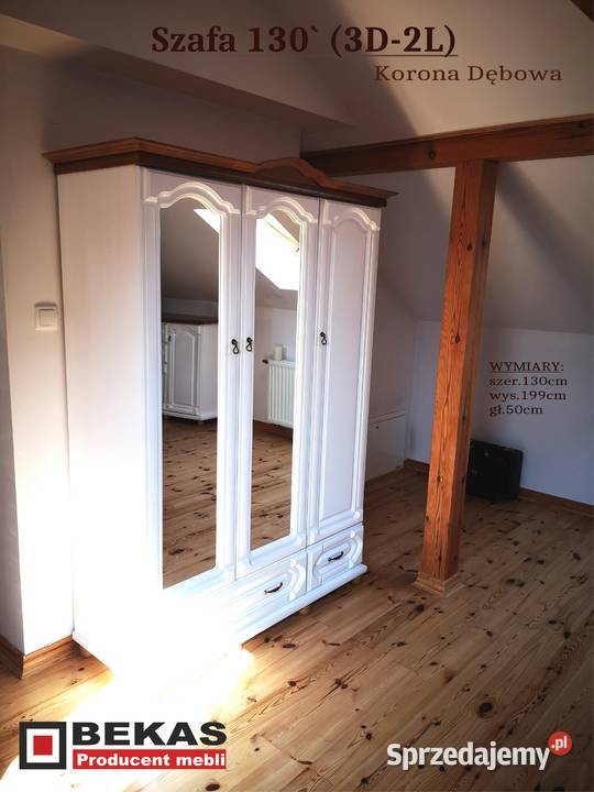 Duża Stylowa Prowansalska Szafa 130 3D3s Biały Inowrocław sprzedam
