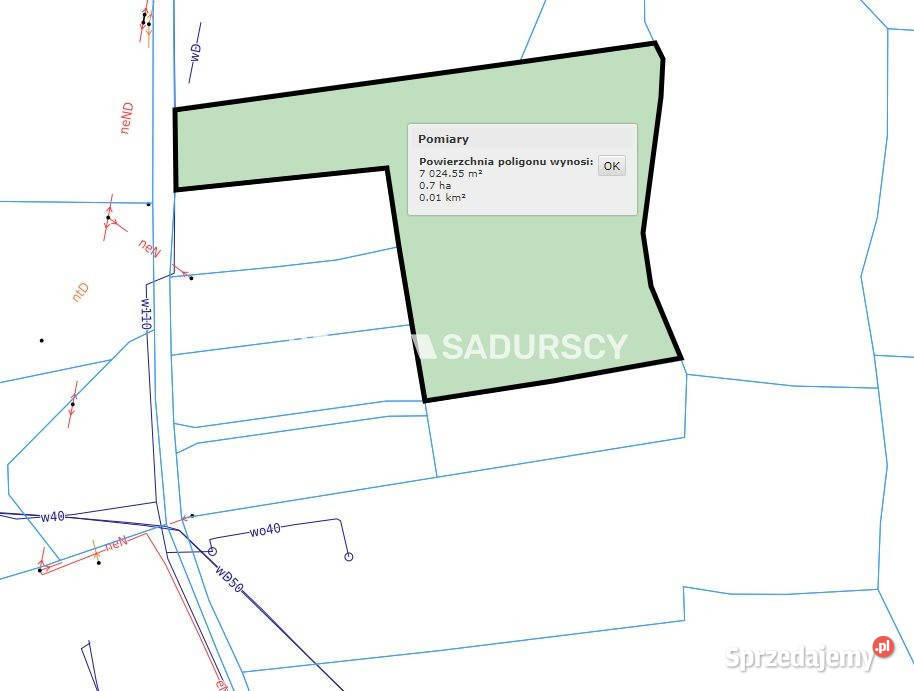 sprzedaży działki 7000m2 Komorniki