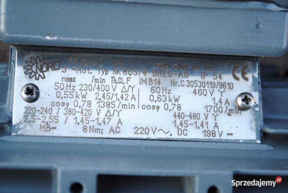 Motoreduktor kołnierzowy 055kw 22obrmin z Pozostałe Kargowa