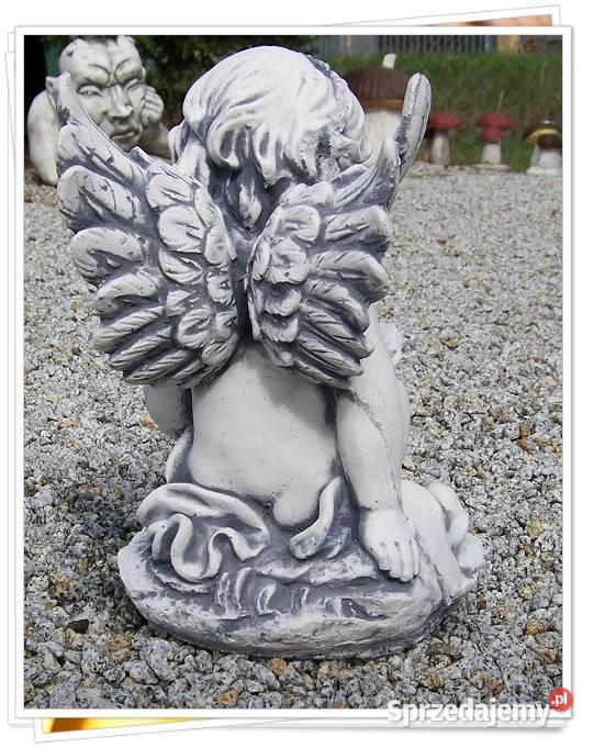 FIGURKA betonowa ANIOŁEK A16 amorek Rzeźby i figury Nysa