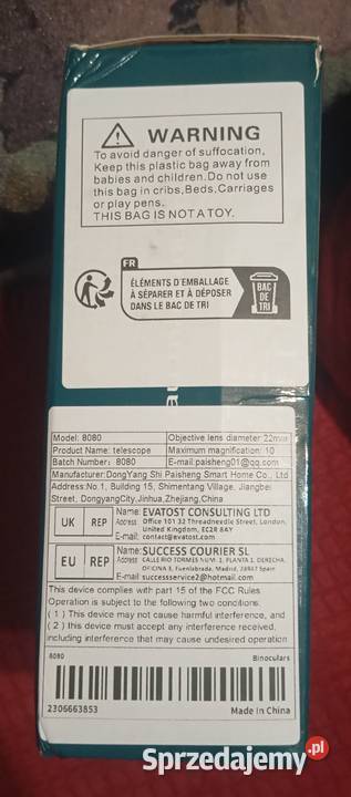 Lornetka 80 x 80 168 M 1000 M Akcesoria, narzędzia i noże Wałbrzych