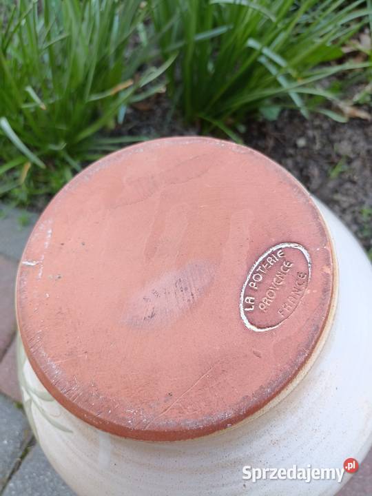 Wazon duży pękaty ikebana Poterie France letnie Zamość