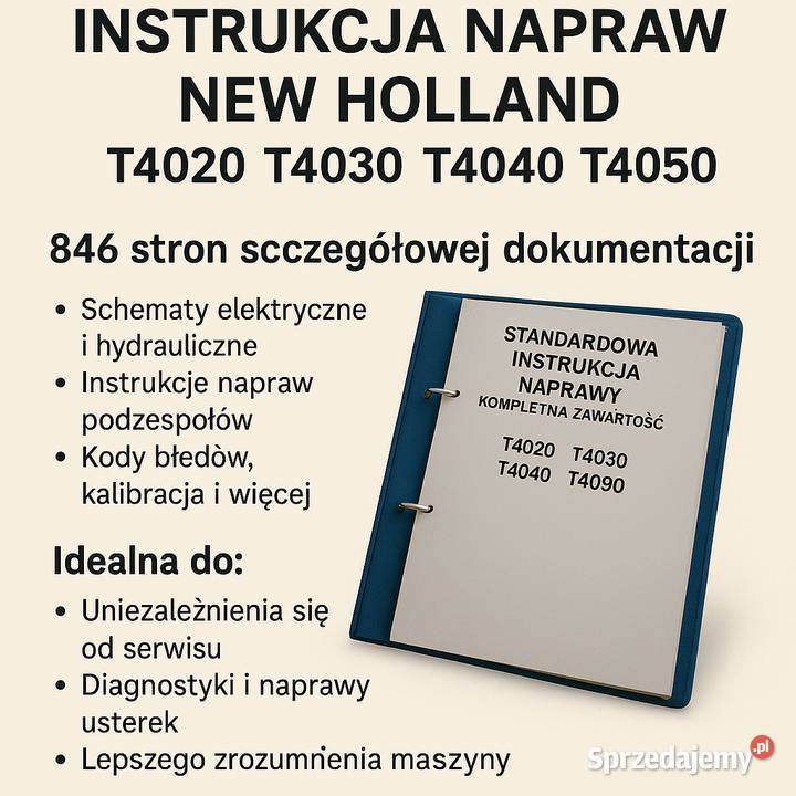 INSTRUKCJA NAPRAW HOLLAND T4020T4050 JĘZYK Gdańsk