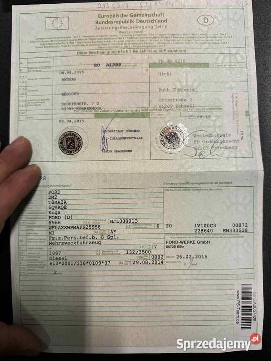 Ford Kuga II 20 188000km kujawsko-pomorskie Golub-Dobrzyń sprzedam