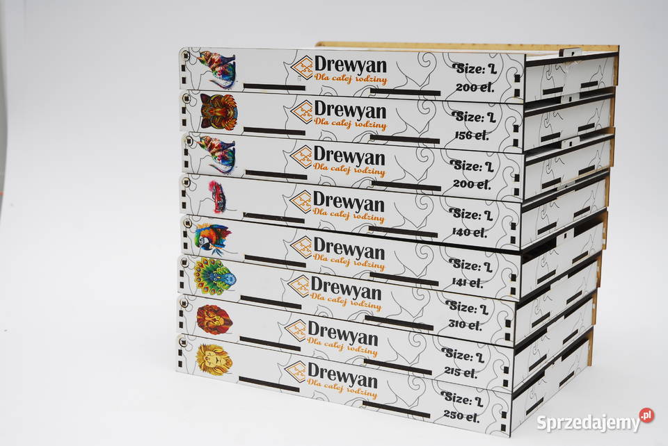 Puzzle Drewniane Premium EKO Układanka PAPUGA Łódź