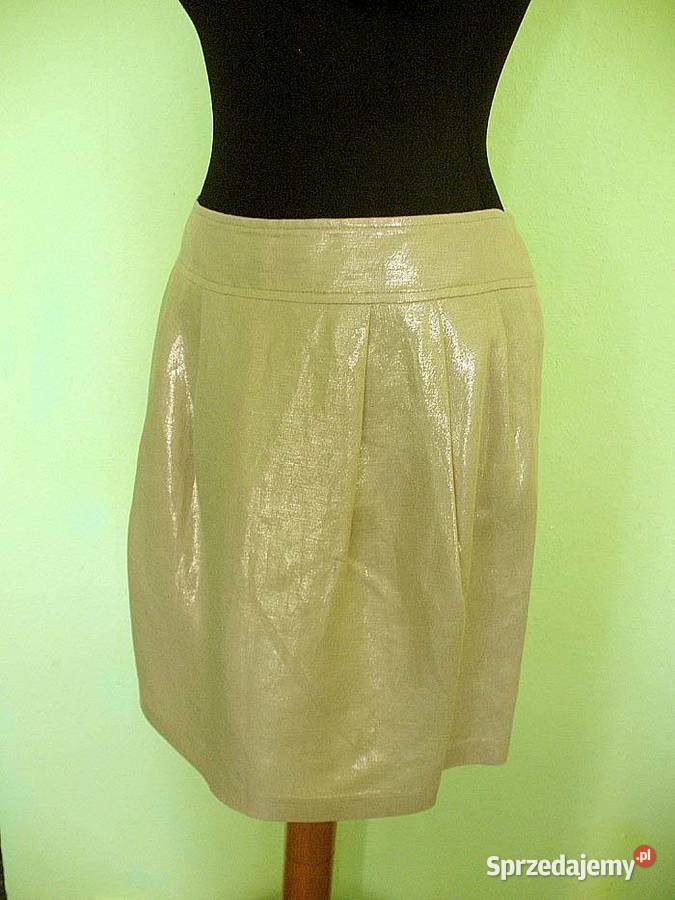 Spódnica Len złota 42 XL biodra 106 Bez wzoru Siedlce