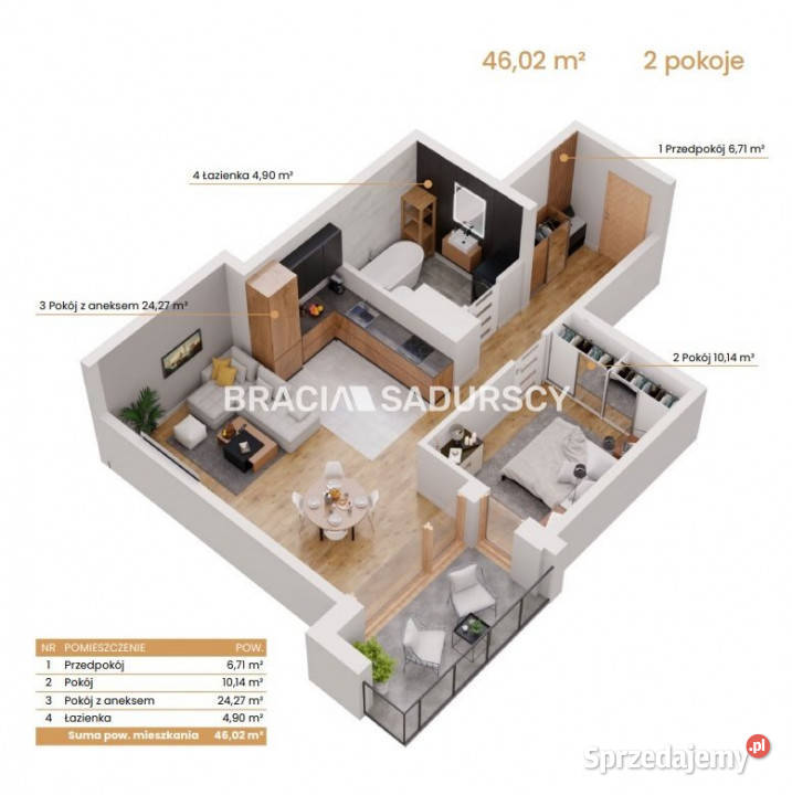 Mieszkanie do sprzedania 4602m2 2 pokoje Rok budowy 2024 Katowice