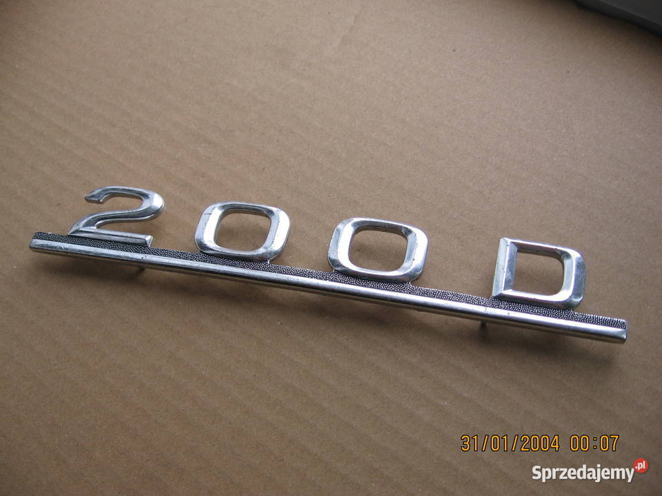 MERCEDES 200 D stary napis emblemat auto klasyk