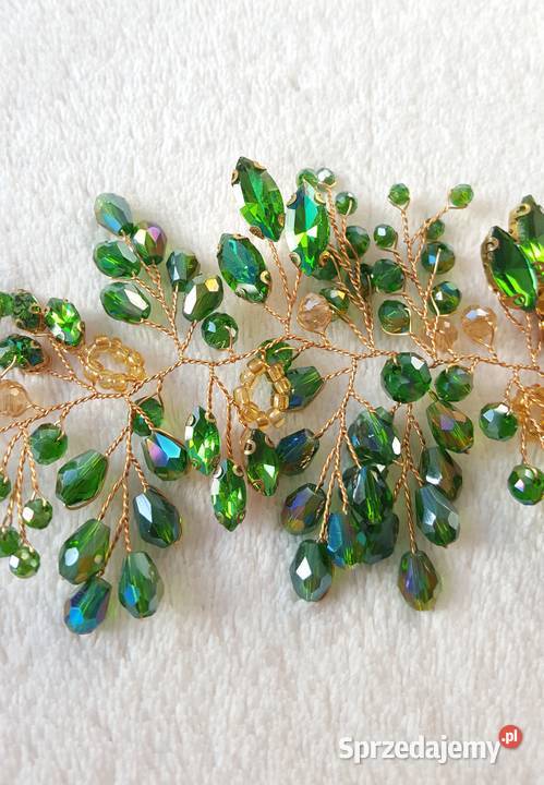 Ozdoba do włosów opaska koraliki ślub wesele Szczecin