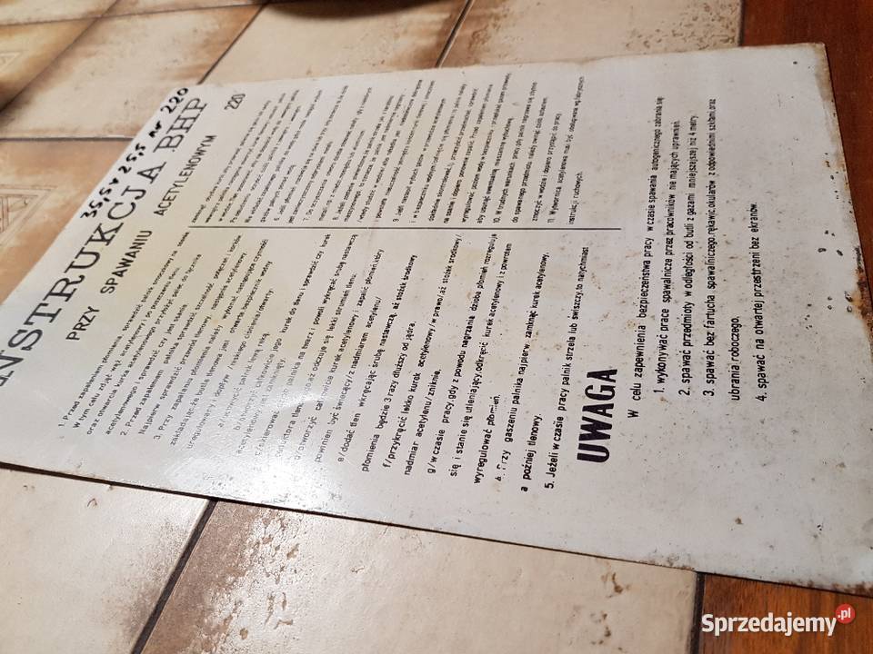 Lata 70teZ kolekcjiTablica BHP z PRLu Gorzów Wielkopolski