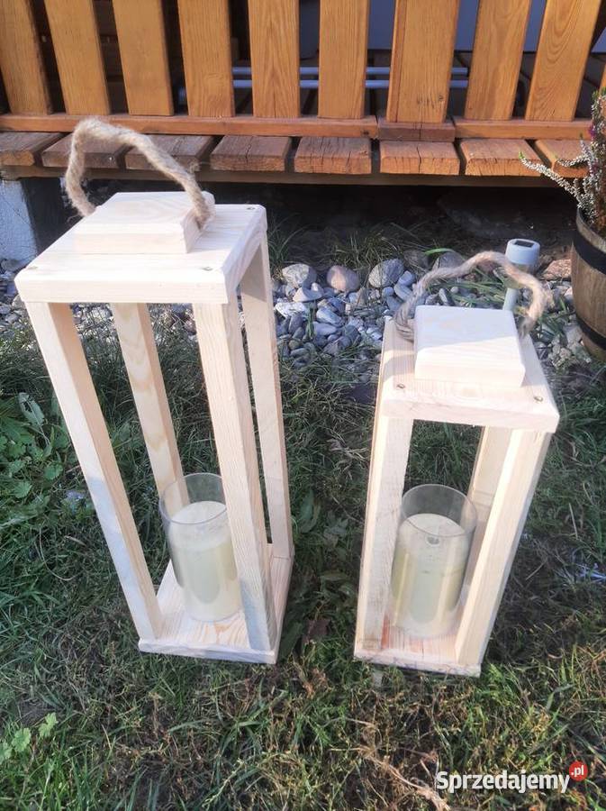 Lampion drewniany impregnowany drewnochronem Sarnaki