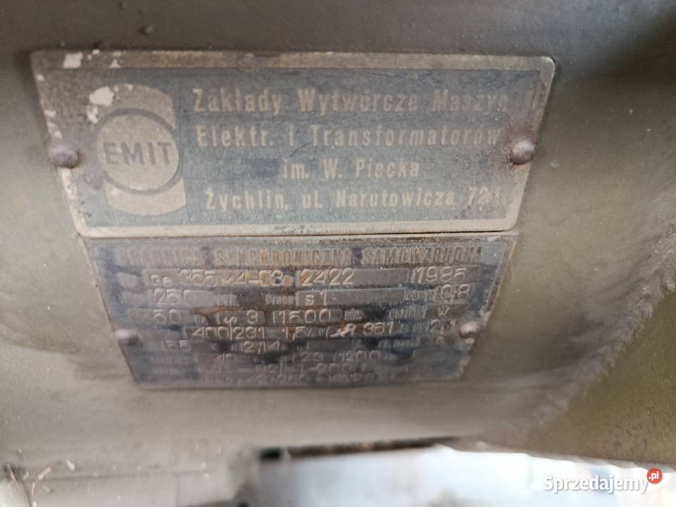 Prądnica synchroniczna samowzbudna model 355m403 Legionowo