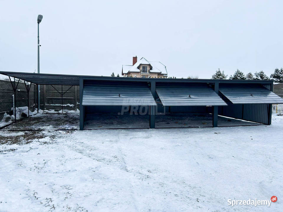 Garaż Blaszany 9x6 wiata 3x6 3x Brama uchylna pomorskie Malbork