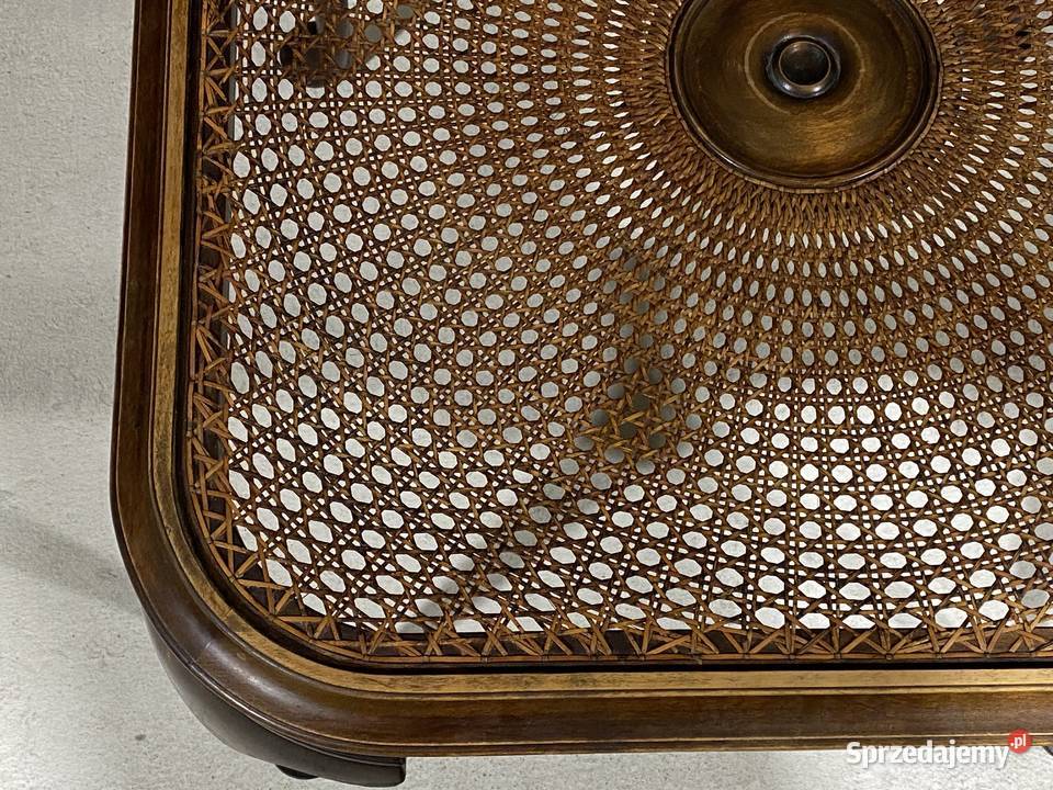 Stolik kawowy ludwikowski z rafią orzech Gryfice