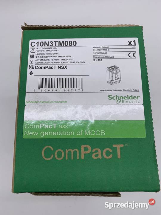 Schneider Electric C10N3TM080 Wyłącznik mocy Pozostałe