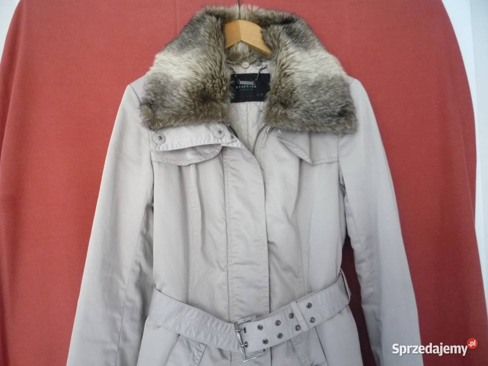 Reserved 3638 Beżowy płaszcz przejściowy lekko zachodniopomorskie Szczecin sprzedam