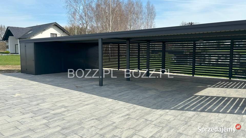 Wiata garażowa na 4 samochody z pomieszczeniem Katowice