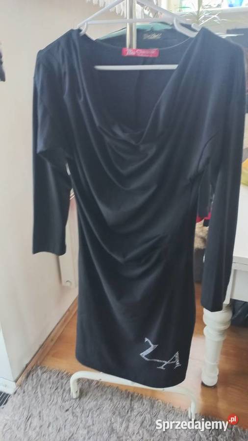 Czarna suknia Miss Cllasic z długim rękawem Moda i Styl wielkopolskie Poznań