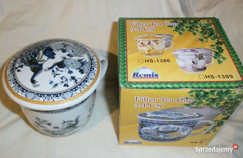 Kubek Porcelanowy do HerbatyKawyZiół z Sitkiem Kraków sprzedam