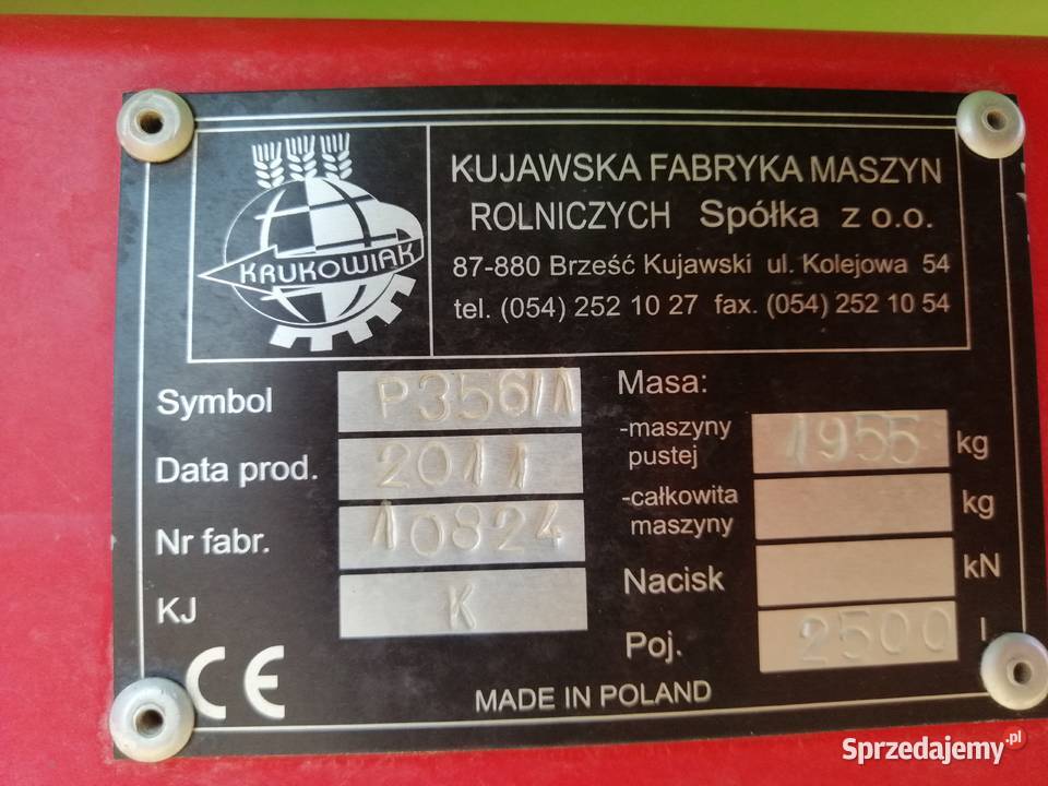 Opryskiwacz Krukowiak Goliat 2500l warmińsko-mazurskie Pieczonki