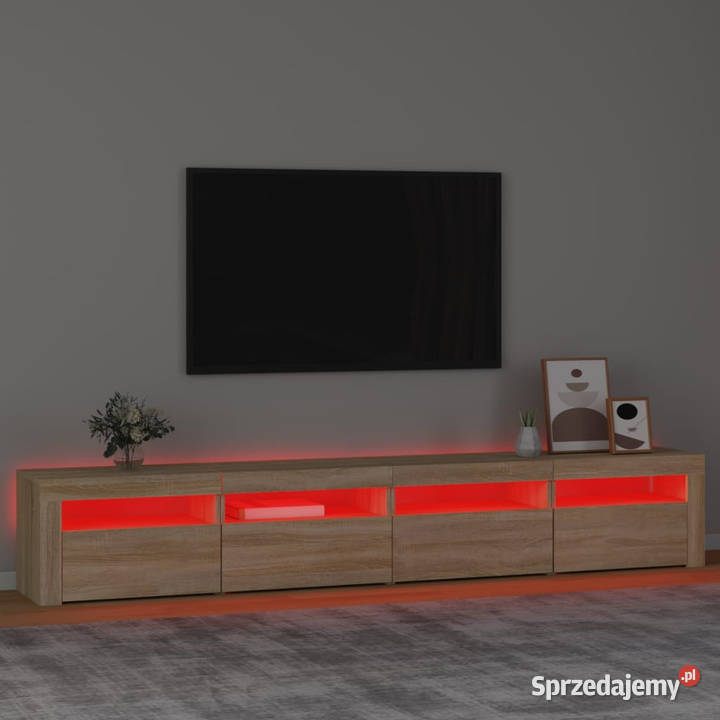 Szafka TV z oświetleniem LED dąb sonoma Warszawa