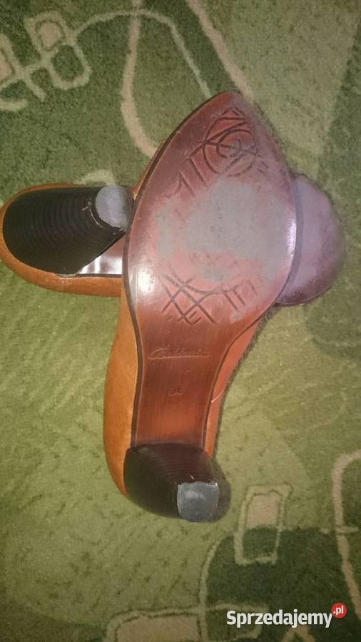 Buty pantofle skórzane 100 Baldaccini brązowe dolnośląskie Bolesławiec