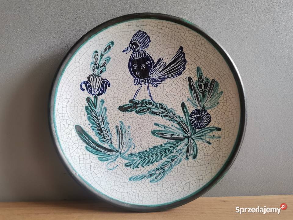 Stary talerz patera Kogut ceramika Spółdzielnia Porcelana i szkło Katowice