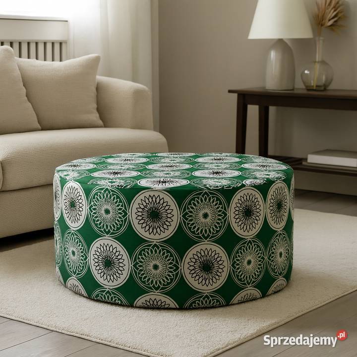 Pufa Skandynawska Okrągła 85 Duża Pluszowa Puf wielkopolskie Kazimierz Biskupi