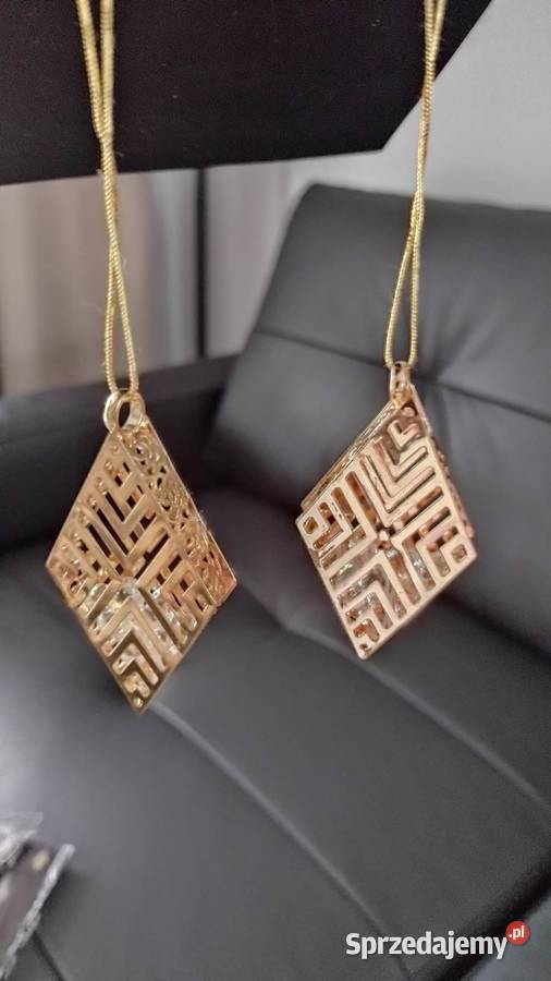 Zawieszka na choinkę metalowa złota dekoracja Czemierniki