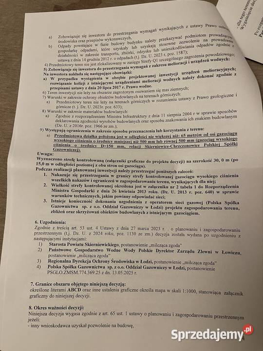 Sprzedam działkę 35 minut jazdy Warszawy budowlana Nieruchomości Esterka