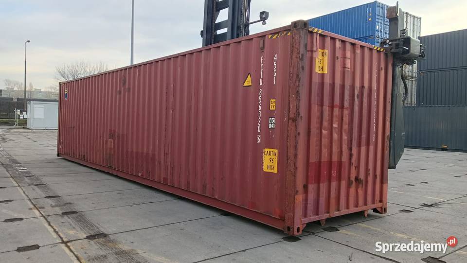 Kontener morski używany 40 HC 12 metrowy Pewny Toruń sprzedam