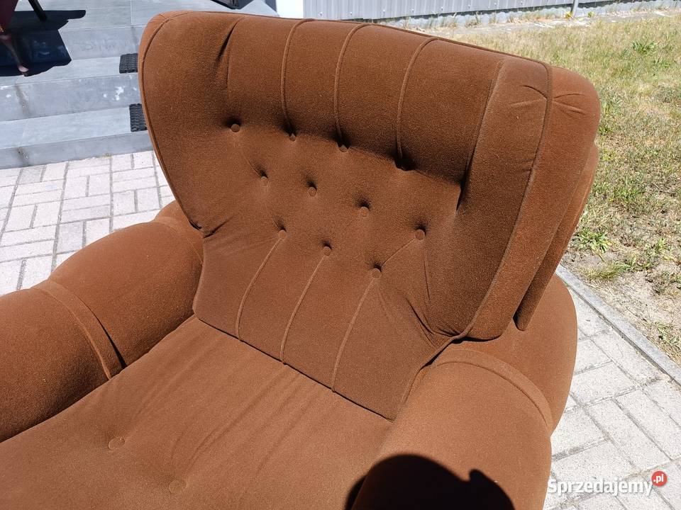 Fotel KLER Tkanina Alacantara Pufa okazyjnie Fotele opolskie Olesno sprzedam