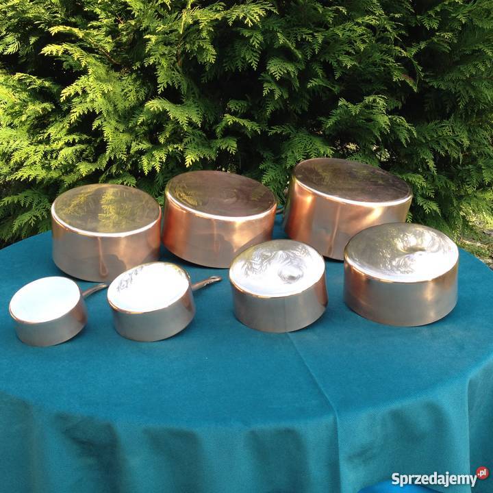 Rondle garnki miedziane komplet 7 Warszawa
