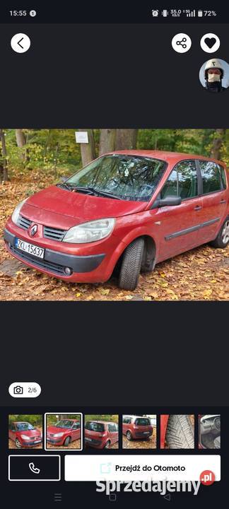 Renault scenic 2 16 16v LPG gaz zachodniopomorskie Kołobrzeg