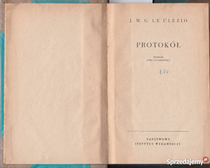 0963 PROTOKÓŁ JMG LE CLEZIO małopolskie Czyrna